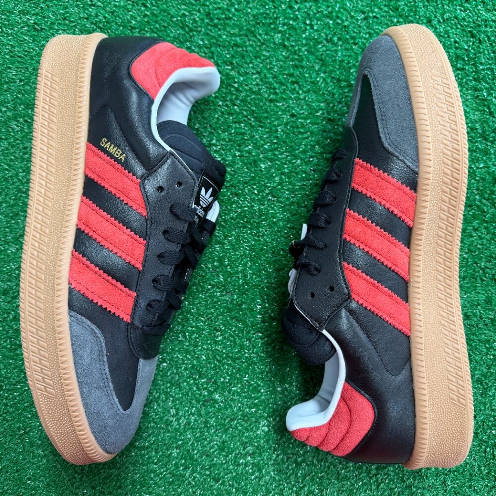 Adidas Samba XLG Low Mens Casual Shoes Black Red IE9178 NEW Multi Sz - Picture 2 of 5